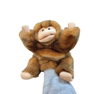 Folkmanis Monkey Chimp Hand Puppet Full Body Plush Long Tail 10 Inch
